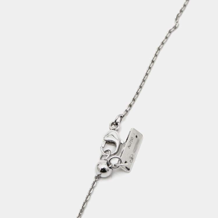 Pre Owned Messika Move Uno Diamonds 18k White Gold LM Necklace