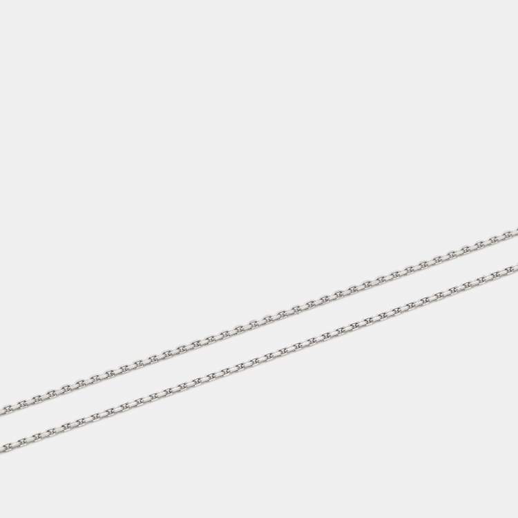 Pre Owned Messika Move Uno Diamonds 18k White Gold LM Necklace