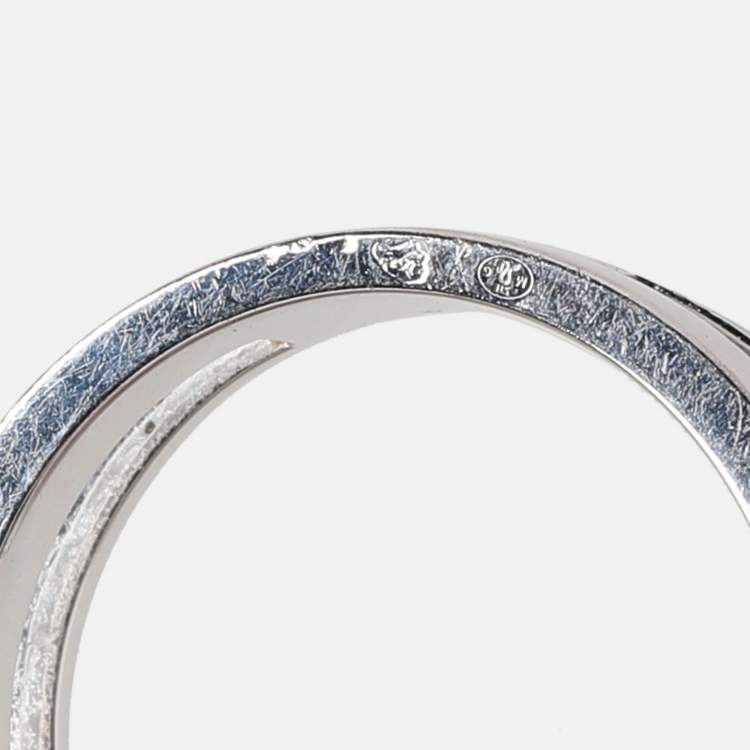 Pre Owned Messika Move Romane Diamonds 18k White Gold Ring Size 54