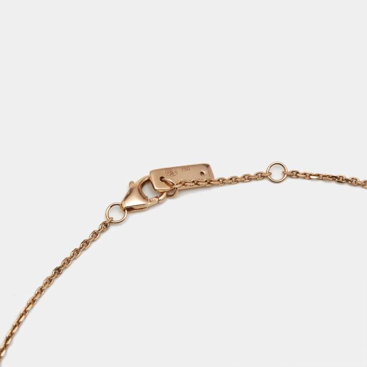 Pre Owned Messika Baby Move Pavé Diamonds 18k Rose Gold Necklace