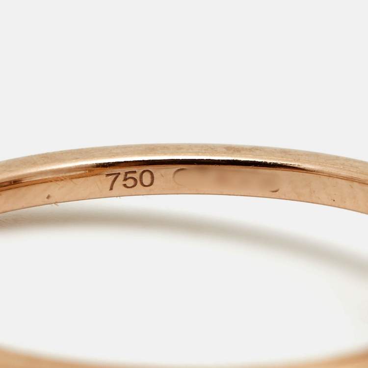 Pre Owned Messika by Gigi Hadid Move Addiction Diamond 18k Rose Gold Ring Size 52
