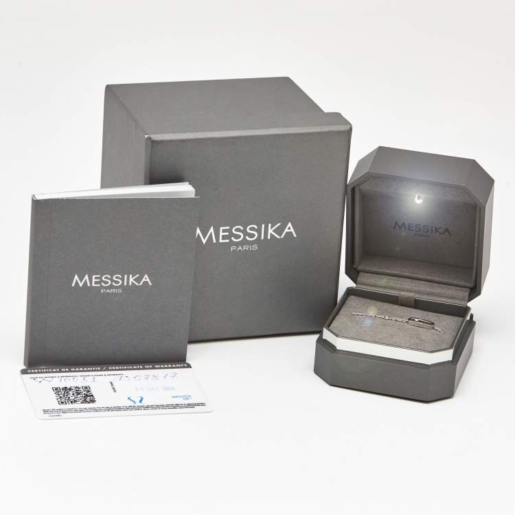 Pre Owned Messika Move Uno Diamond 18k White Gold Bracelet