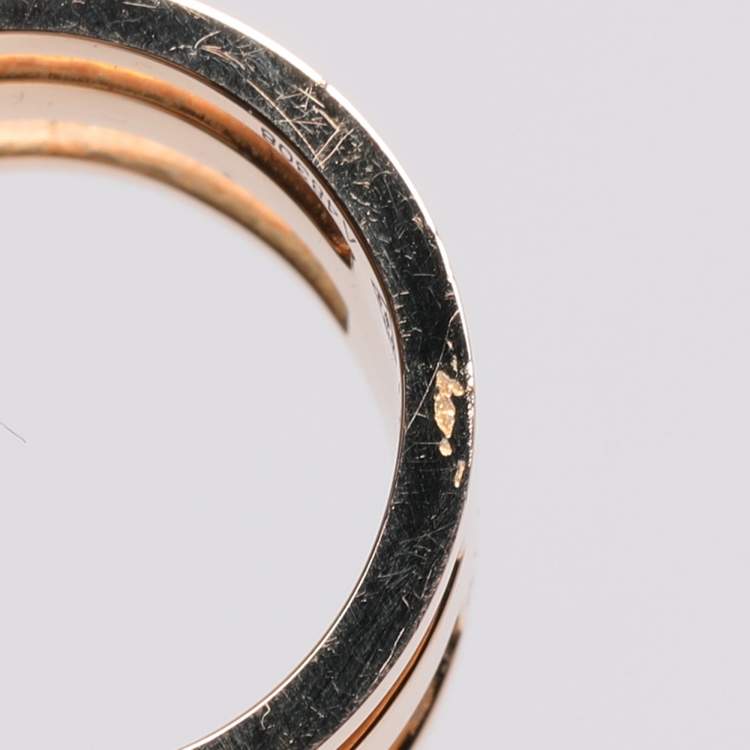 Pre Owned Messika Move Romane Diamonds 18k Rose Gold Ring Size 52