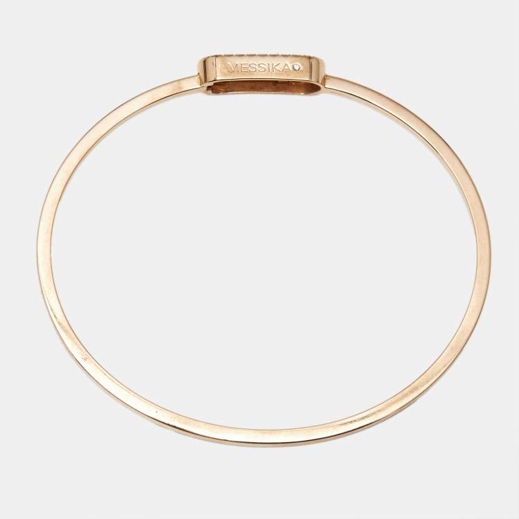 Pre Owned Messika Move Uno Diamond 18k Rose Gold Bracelet