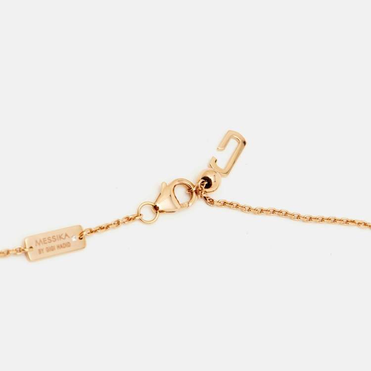 Pre Owned Messika Gigi Hadid Move Addiction Diamond 18k Rose Gold Necklace