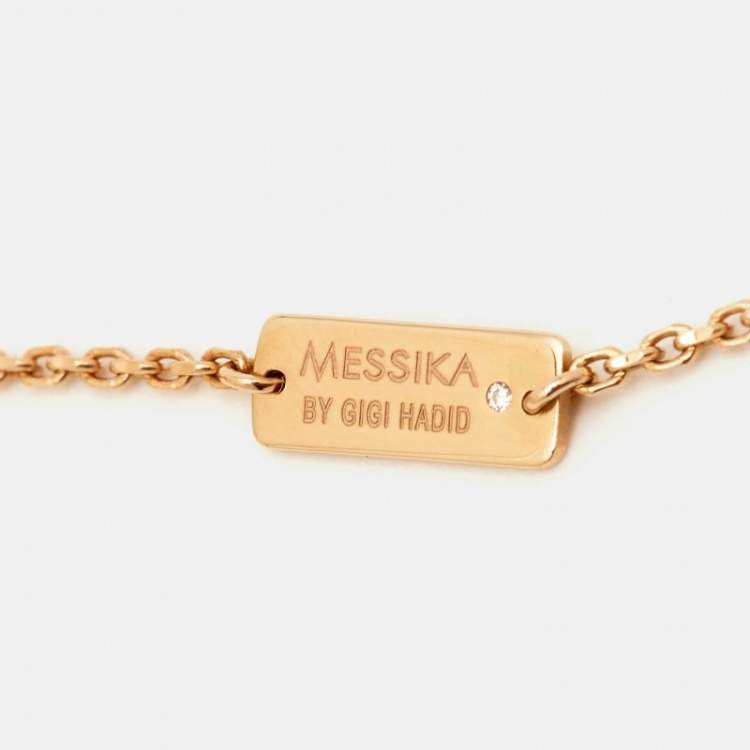 Pre Owned Messika Gigi Hadid Move Addiction Diamond 18k Rose Gold Necklace