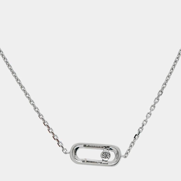 Pre Owned Messika Diamond Pave 18k White Gold Children Bracelet