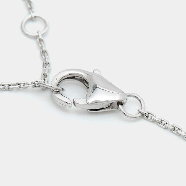 Pre Owned Messika Diamond Pave 18k White Gold Children Bracelet