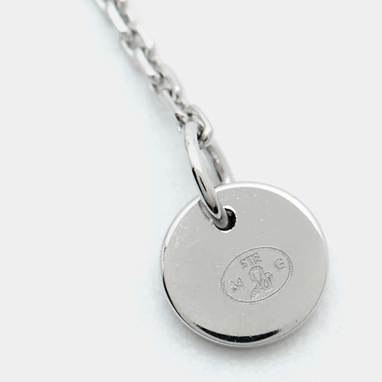 Pre Owned Messika Diamond Pave 18k White Gold Children Bracelet