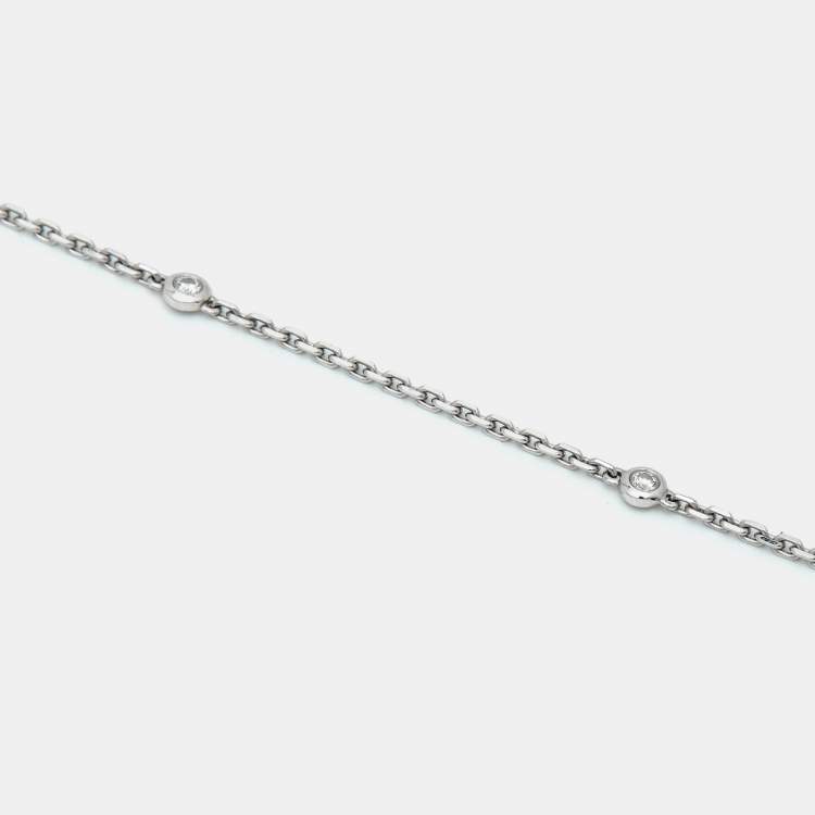 Pre Owned Messika Move Uno Pave Diamond 18K White Gold Necklace