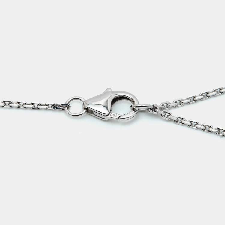 Pre Owned Messika Move Uno Pave Diamond 18K White Gold Necklace