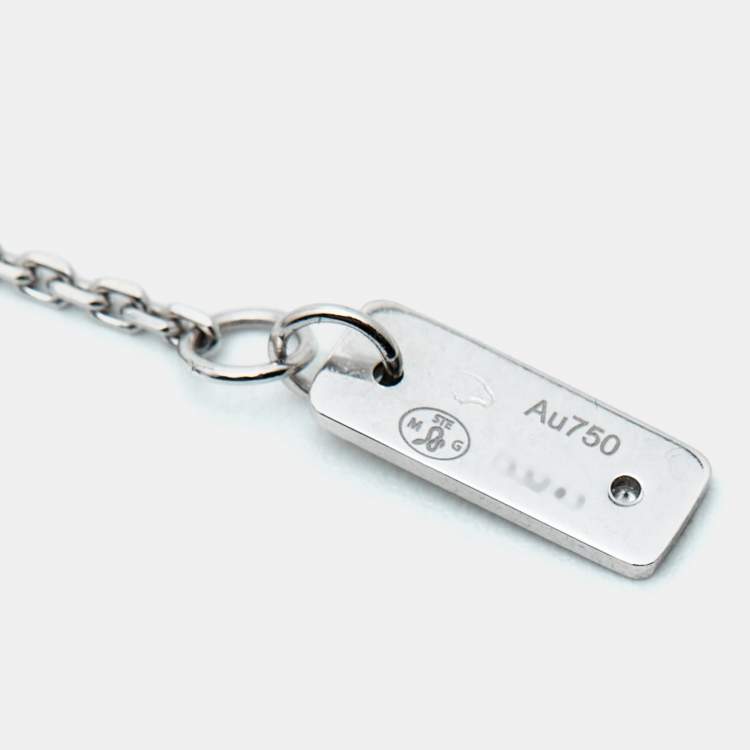 Pre Owned Messika Move Uno Pave Diamond 18K White Gold Necklace