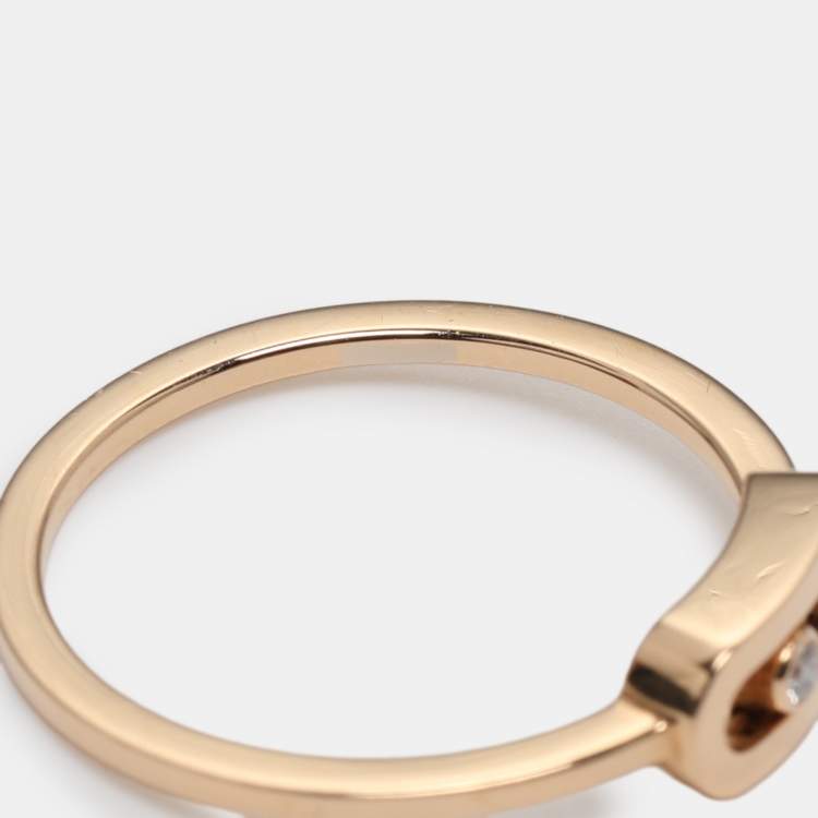 Pre Owned Messika Move Uno Diamond 18k Gold Ring Size 53