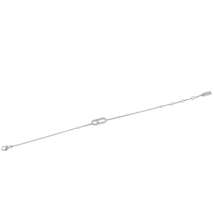 Pre Owned Messika Move Uno Pavé Diamond 18K White Gold Bracelet