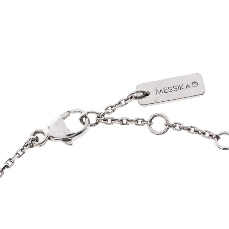 Pre Owned Messika Move Uno Pavé Diamond 18K White Gold Bracelet