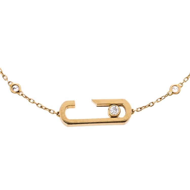 مملوكة مسبقًا Messika Move Addiction Diamond 18K Yellow Gold Chain Link Bracelet