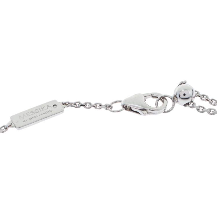 Pre Owned Messika Move Addiction Pave Diamond 18K White Gold Necklace 
