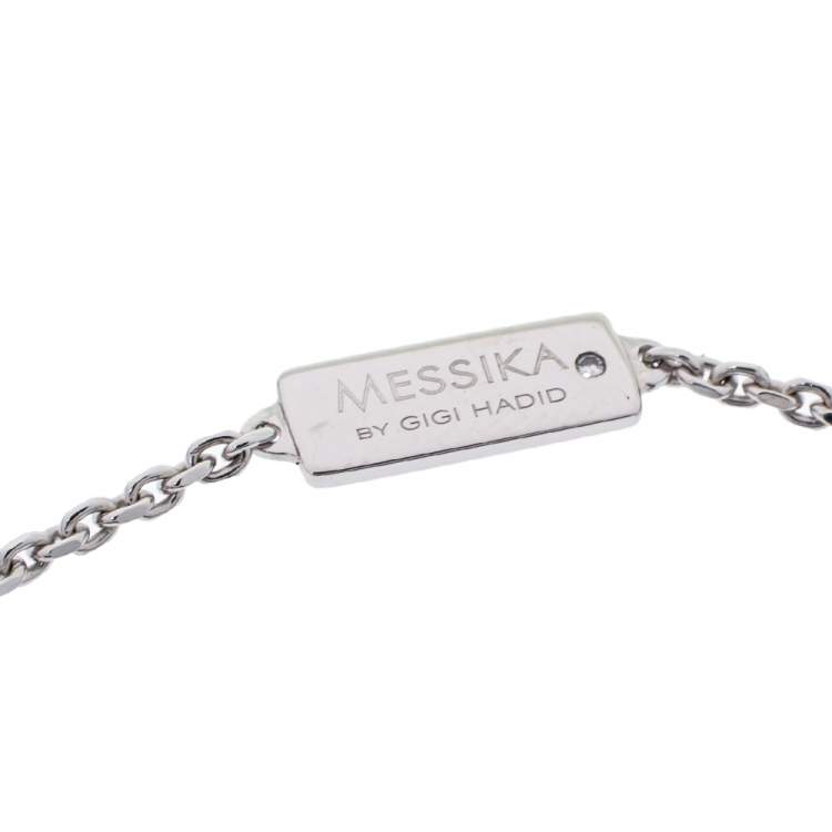Pre Owned Messika Move Addiction Pave Diamond 18K White Gold Necklace 