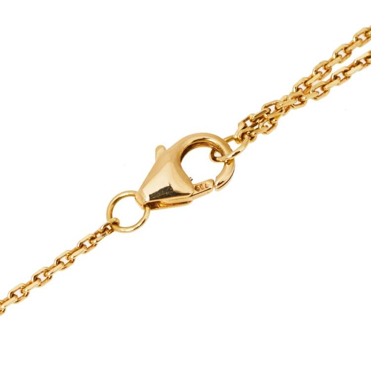 Pre Owned Messika Baby Move Diamond 18K Yellow Gold Pendant Necklace