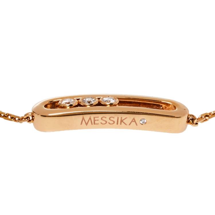 Pre Owned Messika Baby Move Diamond 18K Rose Gold Bracelet