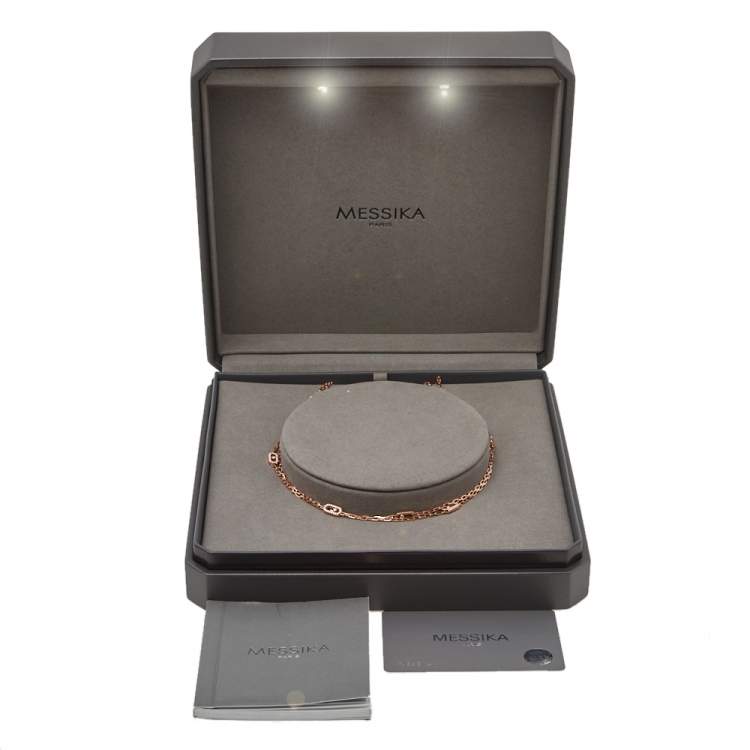 Pre Owned Messika Move Uno Diamond 18K Rose Gold Long Necklace  