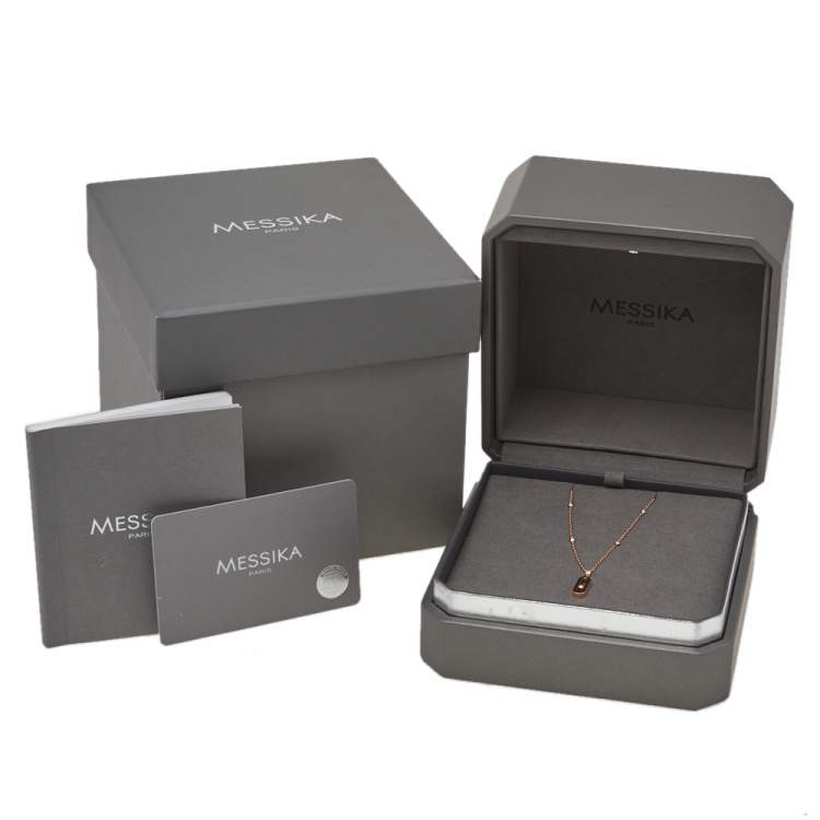 Pre Owned Messika Move Uno Diamond 18K Rose Gold Long Necklace