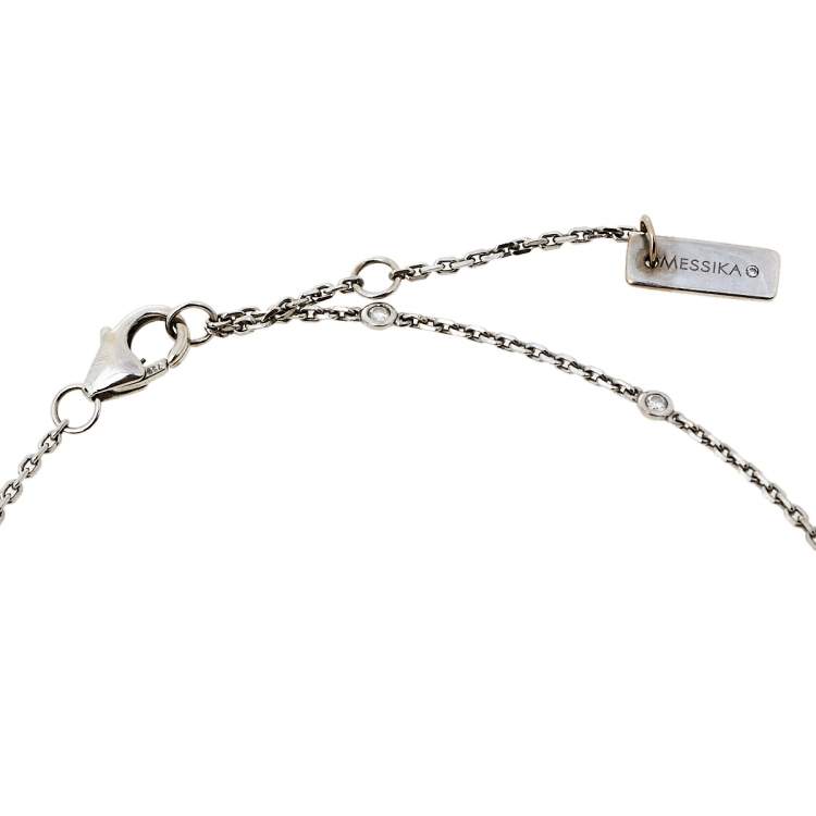 Pre Owned Messika Move Uno Diamond 18K White Gold Ankle Bracelet