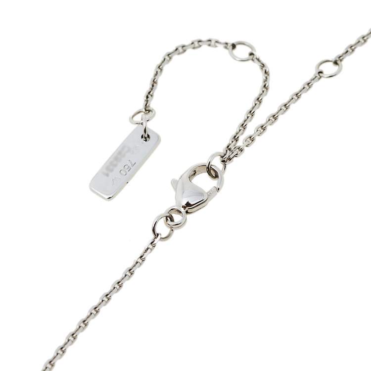 Pre Owned Messika My First Diamond Pave 18K White Gold Pendant Necklace