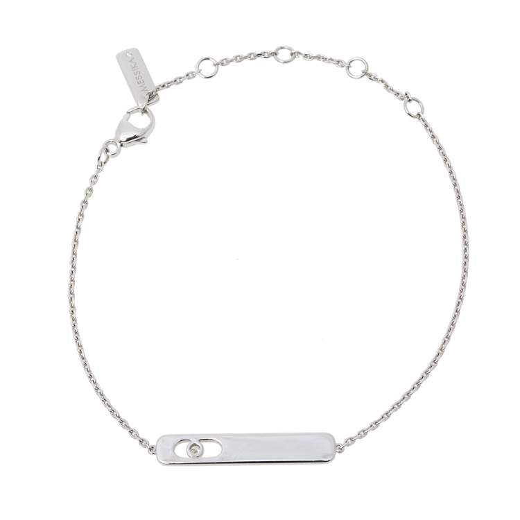 Pre Owned Messika My First Diamond 18K White Gold Bracelet