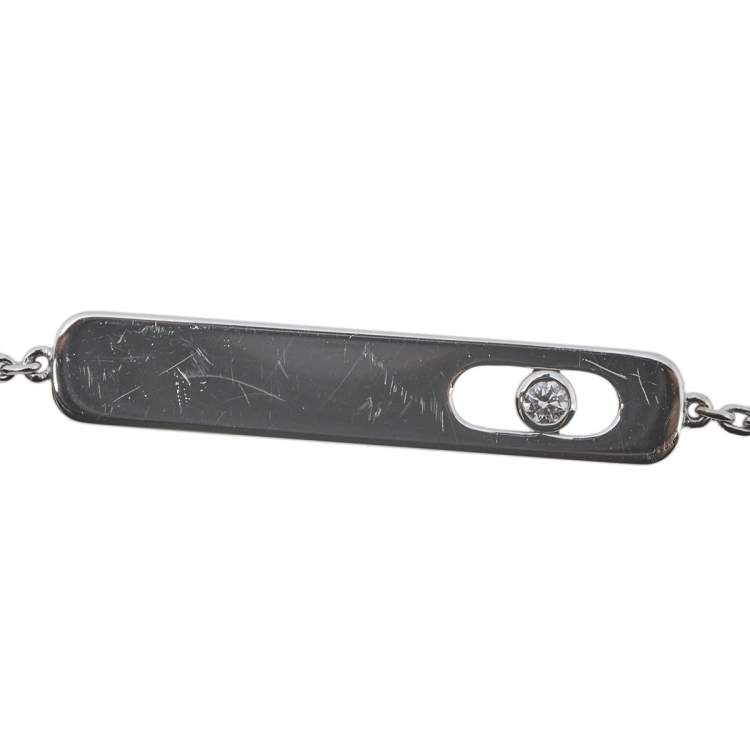 Pre Owned Messika My First Diamond 18K White Gold Bracelet