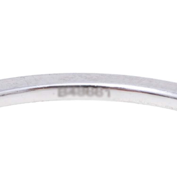 Pre Owned Messika Move Uno Pave Diamond 18K White Gold Ring 53