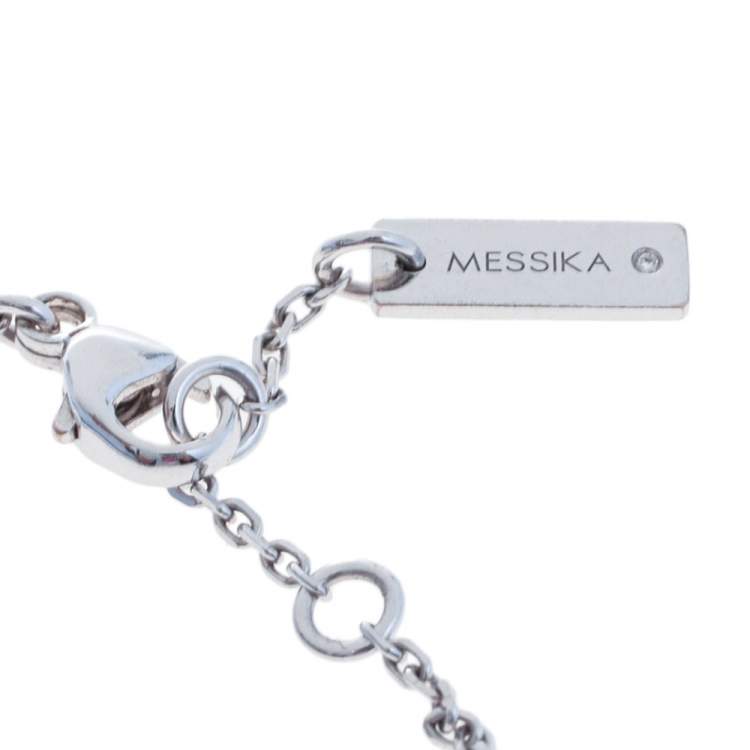Pre Owned Messika Move Uno Pavé Diamond 18K White Gold Bracelet