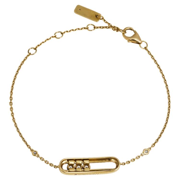 Pre Owned Messika Baby Move Pavé Diamond 18K Yellow Gold Bracelet