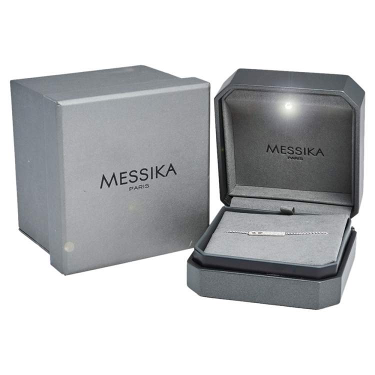 Pre Owned Messika My First Diamond Pave 18K White Gold Bracelet