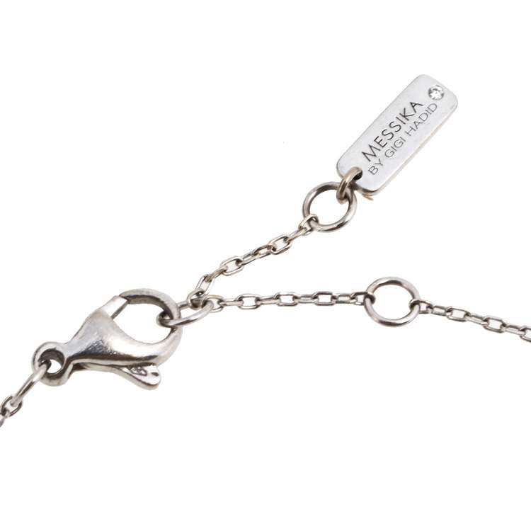 Pre Owned Messika by Gigi Hadid Move Addiction Diamond 18k White Gold Bracelet 