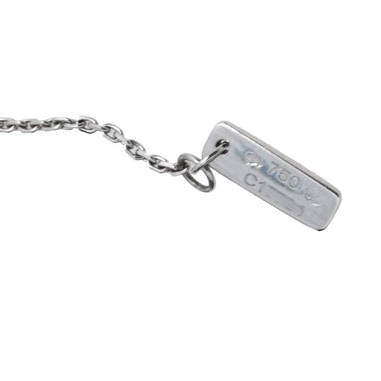 Pre Owned Messika Baby Move Diamond 18K White Gold Pendant Necklace