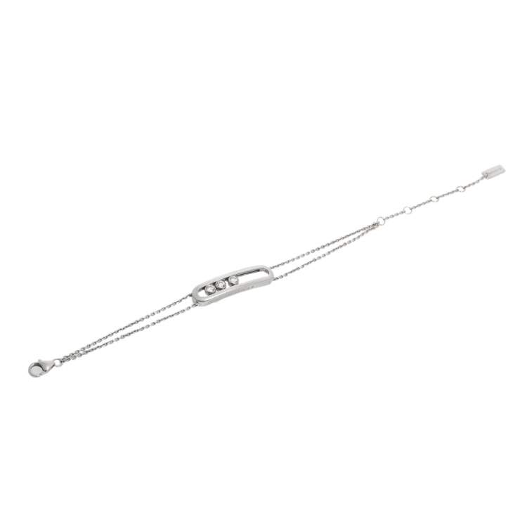 Pre Owned Messika Move Classique Diamond 18K White Gold Bracelet
