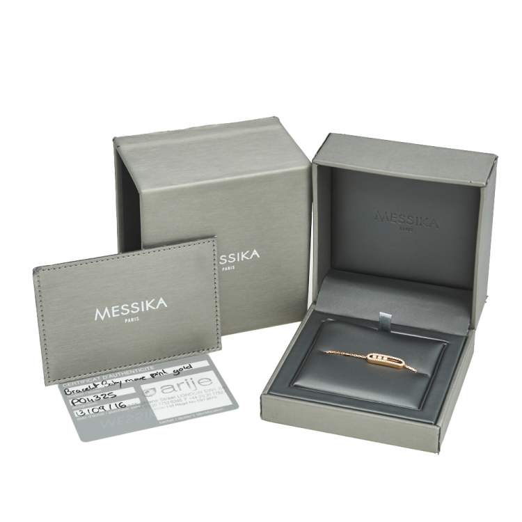 Pre Owned Messika Baby Move Pave Diamond 18K Rose Gold Bracelet