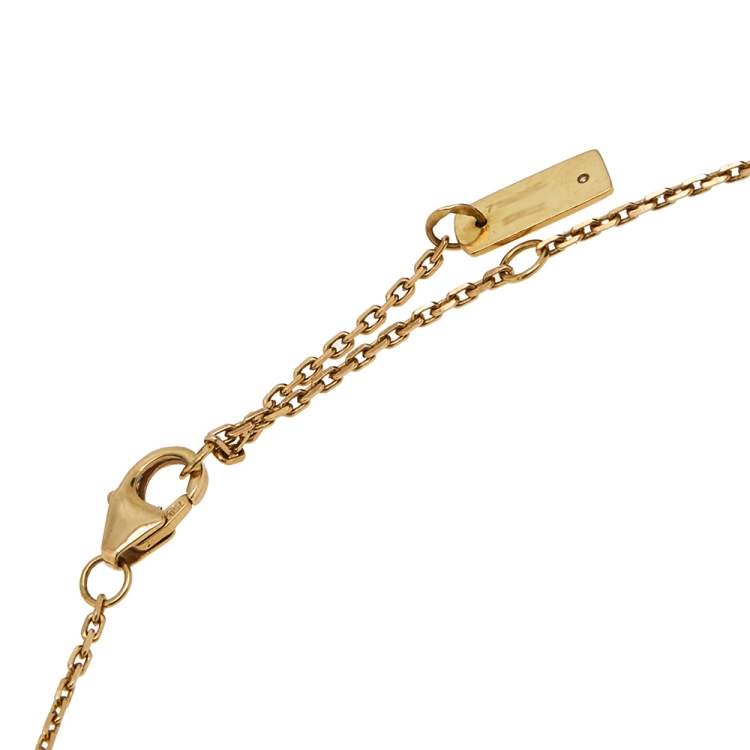 Pre Owned Messika Move Uno Pave Diamonds 18k Yellow Gold Chain Necklace