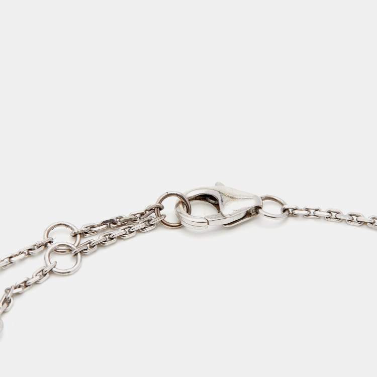 Pre Owned Messika Baby Move Paved Diamond 18k White Gold Bracelet