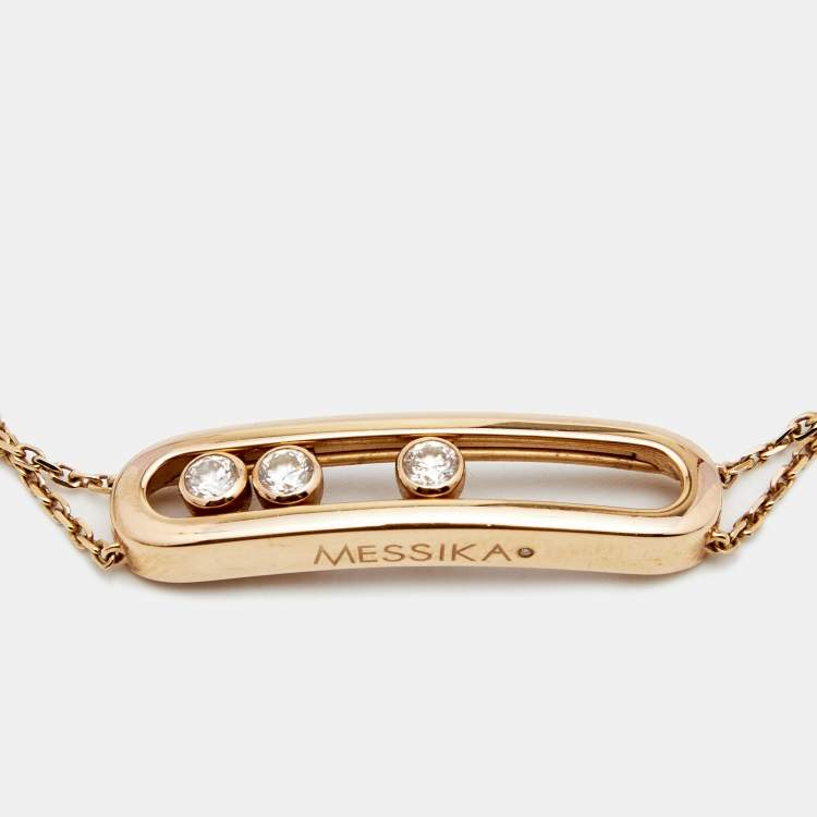 Pre Owned Messika Move Classique Diamonds 18k Rose Gold Bracelet