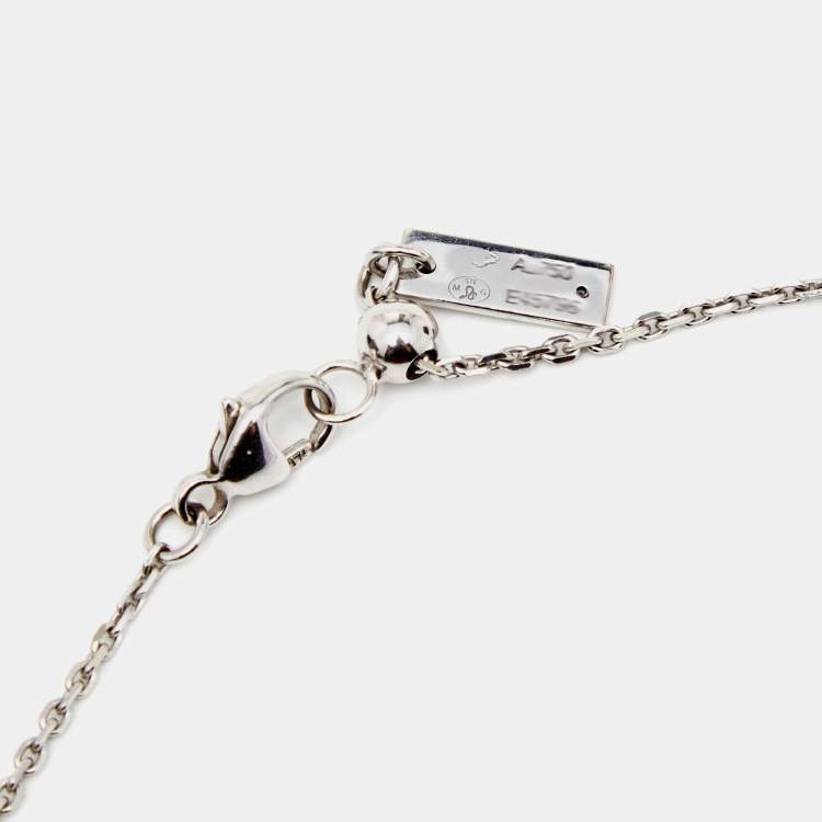 Pre Owned Messika Lucky Move Diamond 18k White Gold Necklace