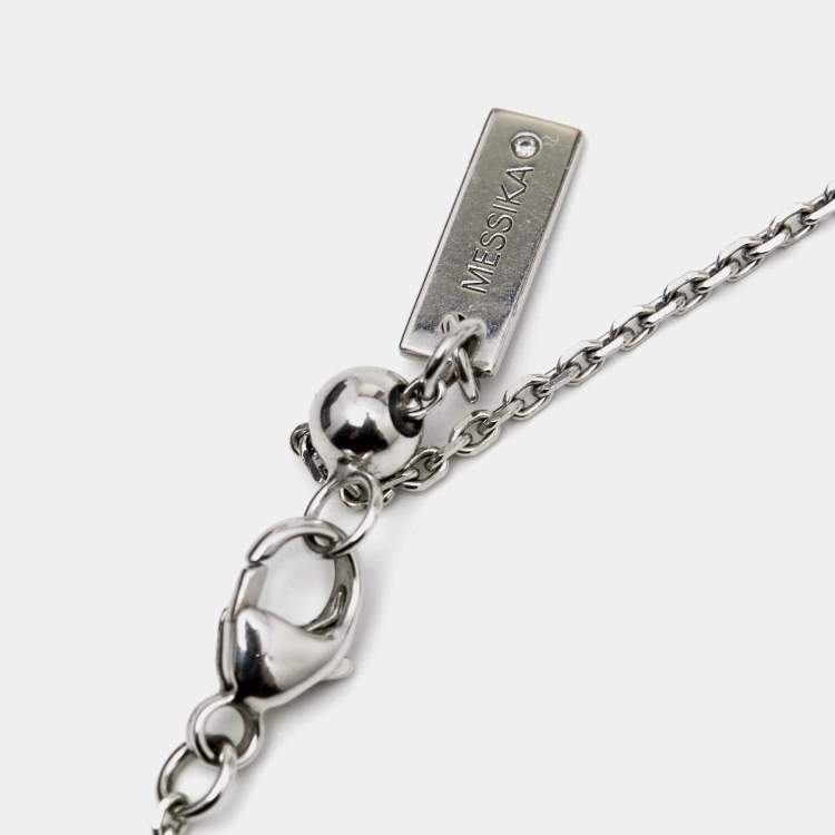 Pre Owned Messika Lucky Move Diamond 18k White Gold Necklace