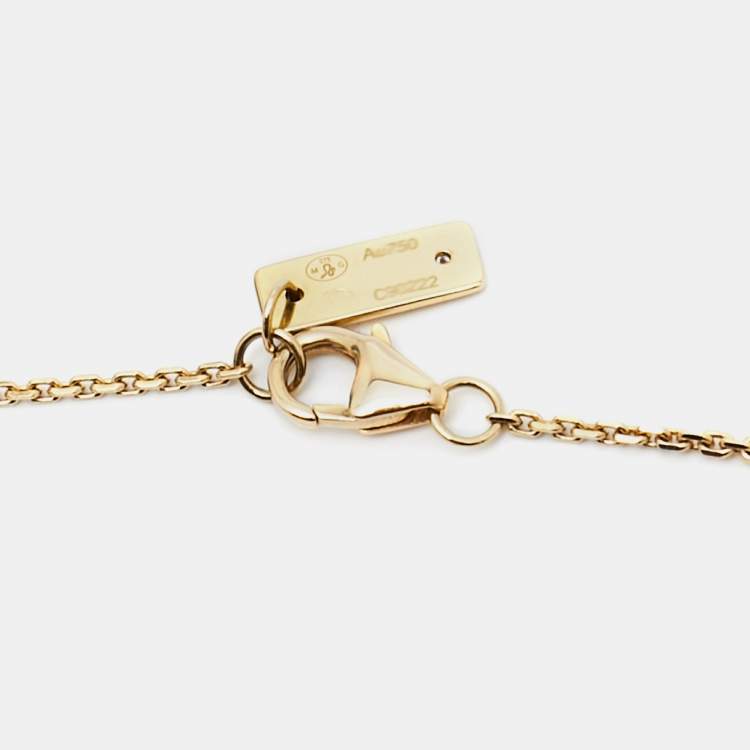 Pre Owned Messika Baby Move Pavé Diamond 18k Yellow Gold Necklace