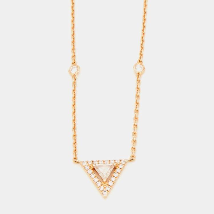 Pre Owned Messika Thea Diamonds 18k Rose Gold Chain Necklace