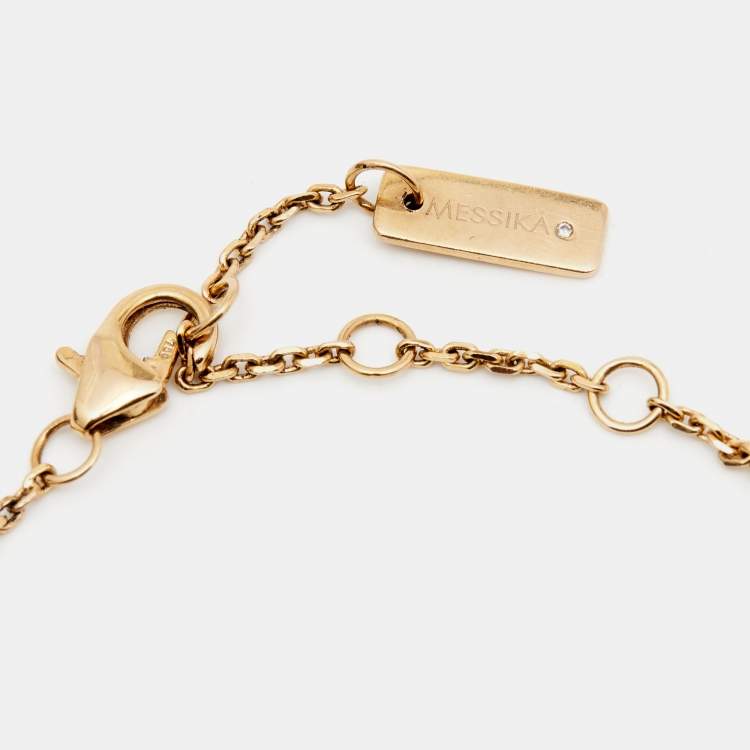 Pre Owned Messika Baby Move Diamond 18k Rose Gold Link Bracelet