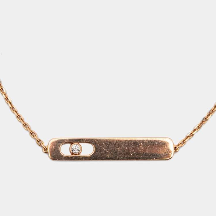 Pre Owned Messika My First Diamond 18k Rose Gold Bracelet