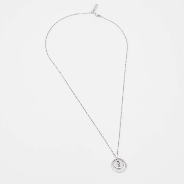 Pre Owned Messika Lucky Move Diamonds 18k White Gold Pendant Necklace