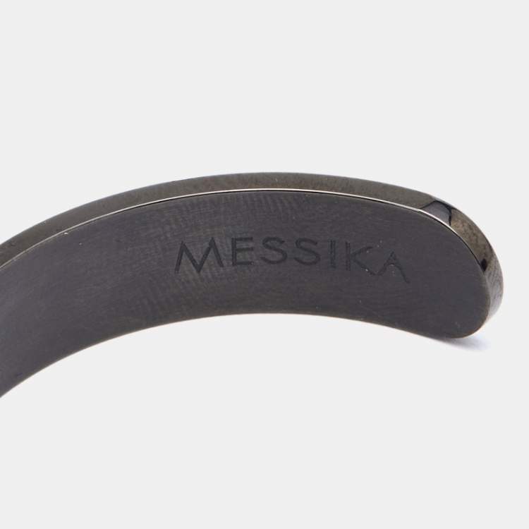 Pre Owned Messika Move Diamonds Titanium Open Cuff Bracelet M