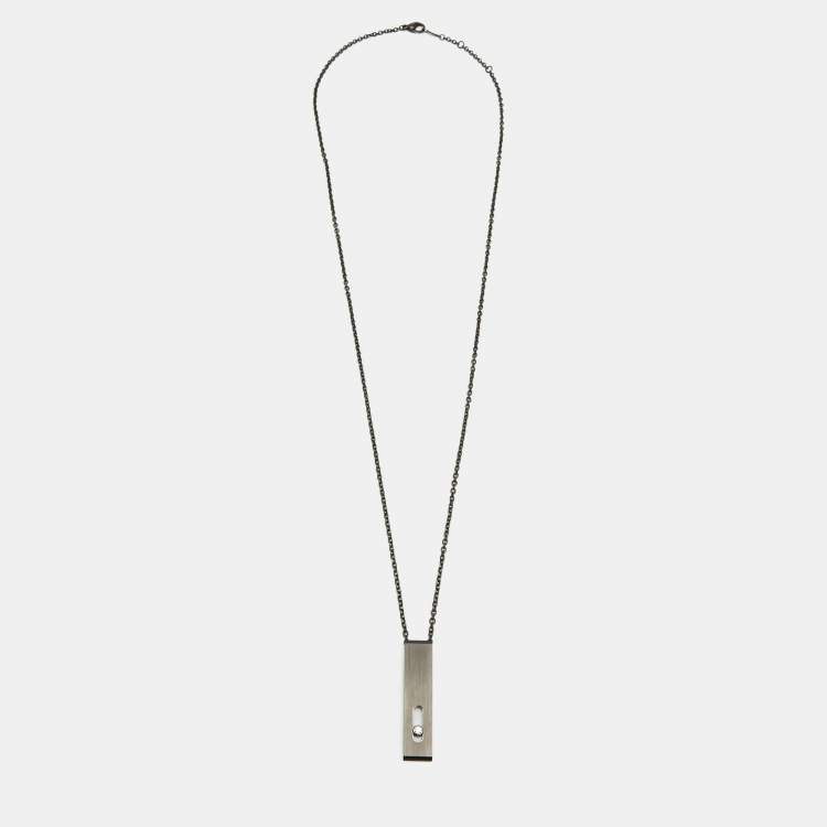 Pre Owned Messika Move Diamond Titanium Pendant Necklace